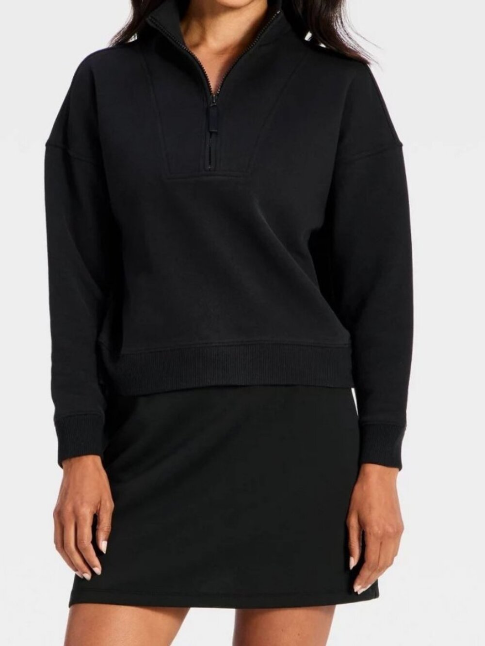 All In Motion Women's Active Comfort 1/2 Zip Sweatshirt Black XL NWT MSRP $25